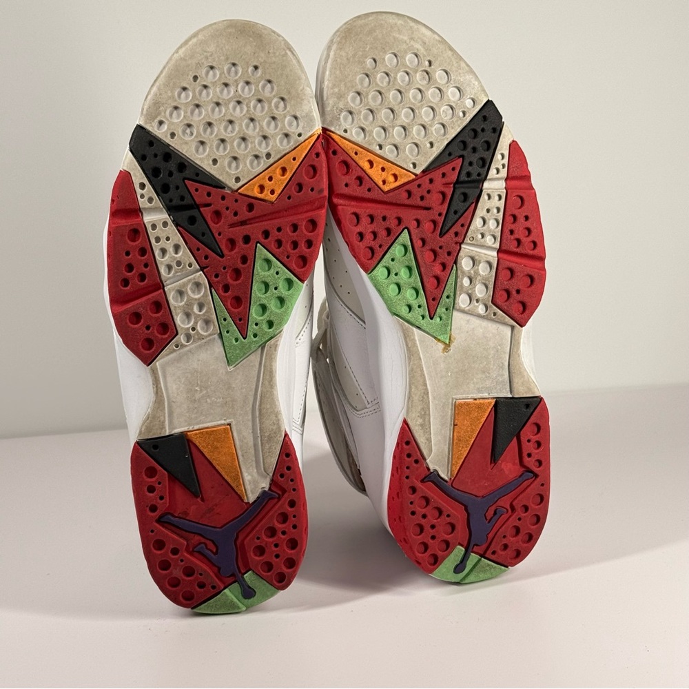 Air Jordan 7 Retro Hare White True Red Men's Size 12 - 304775-125 - Picture 7 of 13